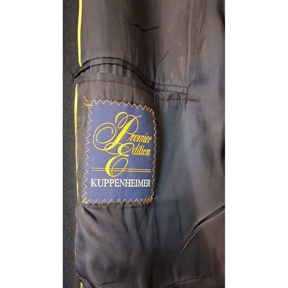 Vtg 100% Camel Hair Black Blazer 42R Sport Coat Made In USA - Picture 8 of 8